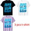 Fashion Blue Letter Smiley Face Print Men's T-Shirts Summer Fashion Street Outdoor Casual T-shirt Tops for Men's and Women's Tees Top