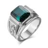 Colorful Gemstone Dragon Totem Men's Fashion Bracelet Ring