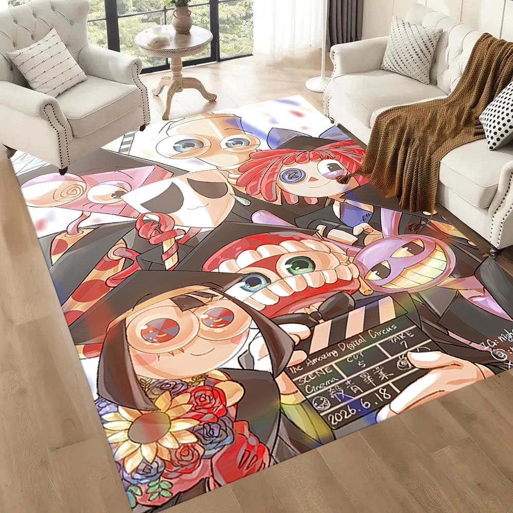 Digital Circus Area Rug Perfect For Kitchen Dining Room Balcony Foyer Antislip Rug Anime Office Decor Perfect Gift For Friends Family