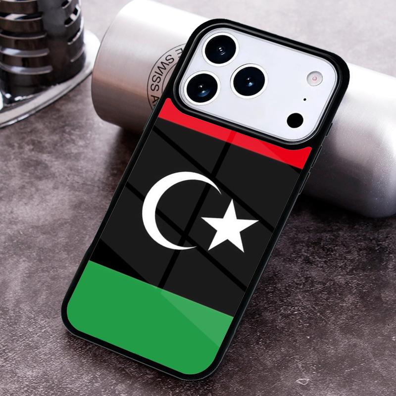 Libya Flag Phone Case for iPhone 17 16 15 Pro Max Air 14 13 12 11 Plus Shockproof Capa Cover
