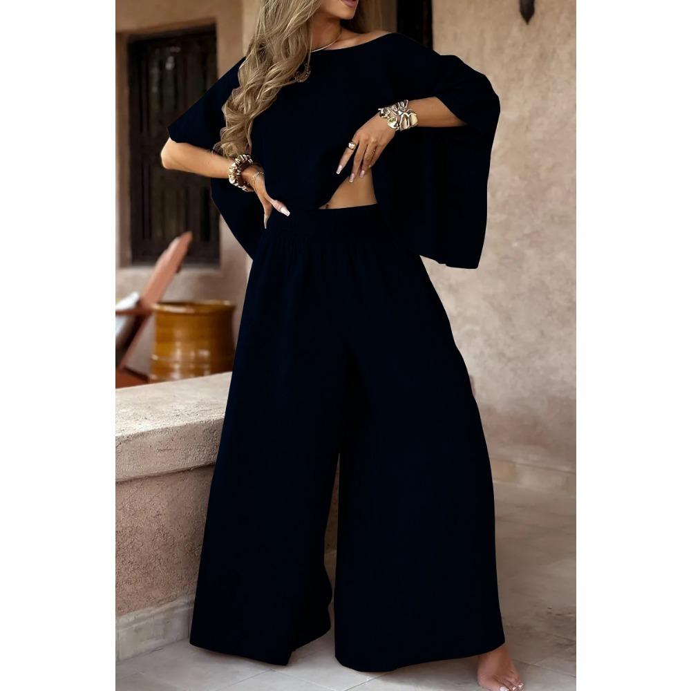 Fashionable Casual Loose Short-sleeved Plus-size Suit for Women