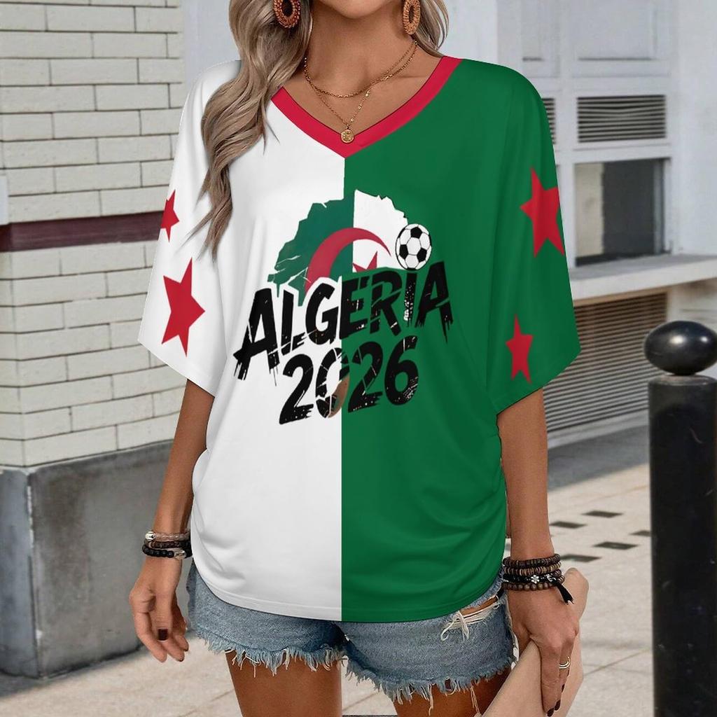Women Casual V Neck Short Sleeve Pullover T Shirt Letter Print Top Loose Fit Lightweight Soft Fabric Suitable for Daily Wear