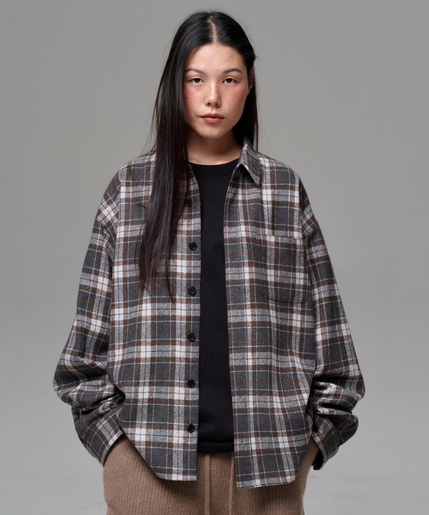 Ira Unisex Vintage Check Shirt - Gray Gray/S