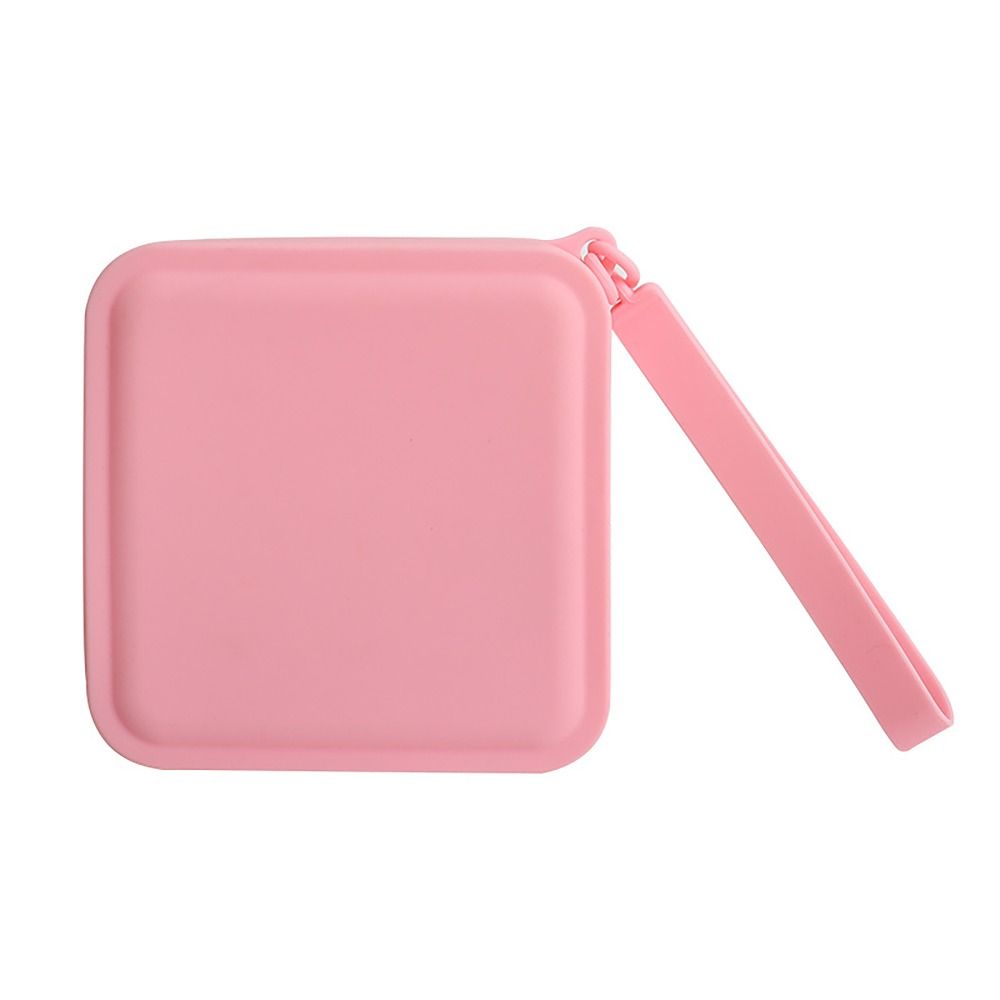 Mini Silicone Organizer Wallet Coin Purse Waterproof Smooth Zipper Earphone Bag Travel Pouch Students