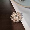 New Luxury Fashion Hollow Zircon Pearl Snowflake Brooches for Women Charm Crystal Flower Pins Suit Zircon Accessories Gift