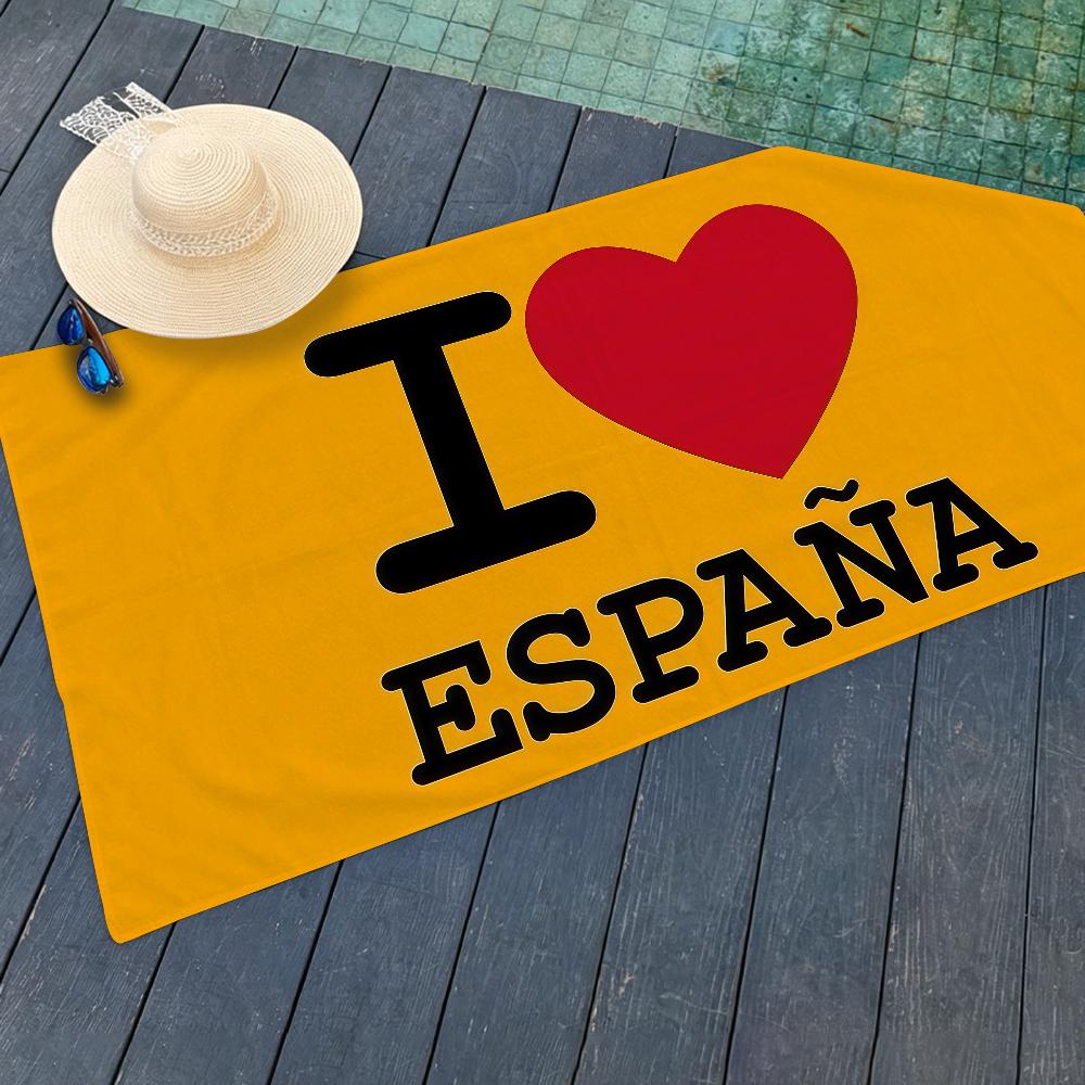 Flag of Espana Spainish Spain Towel Drying Bath Towel Applicable To Light Swimming Camping Yoga Beach Out