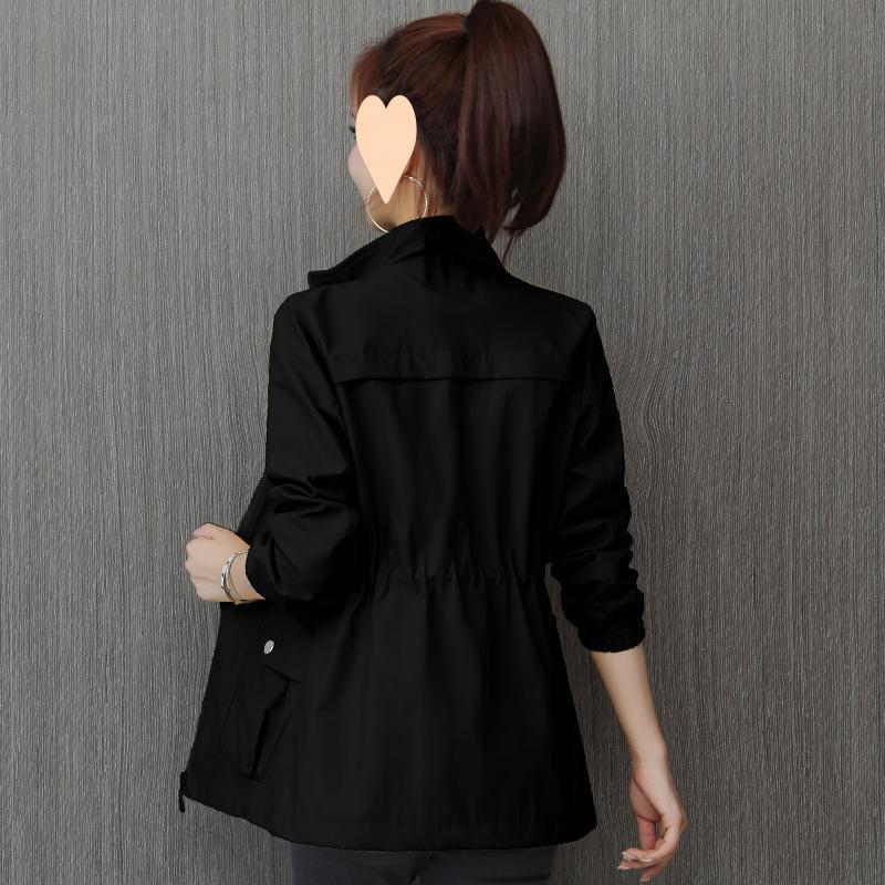 trench coat 2025 new spring clothes waist thin small women spring and autumn women stand-up collar foreign style age-reducing jacket