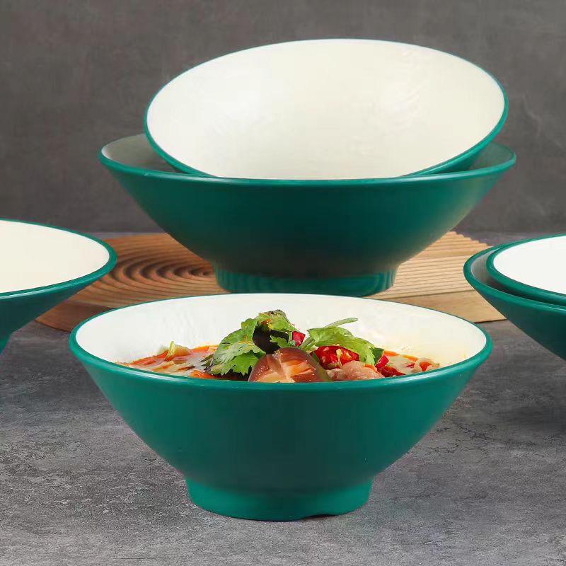 Yuzhu Xun Melamine Imitation Porcelain Douli Noodle Bowl