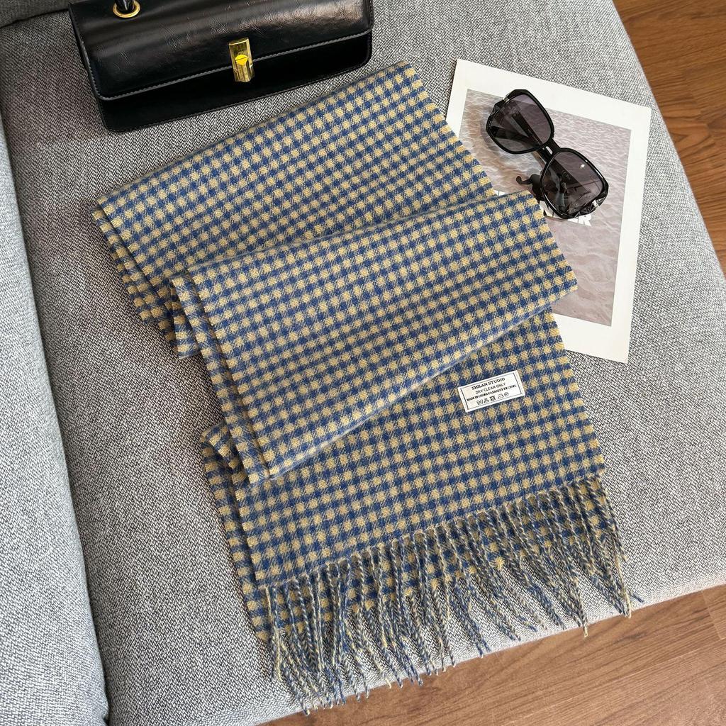 2025 Unisex 100% Wool Scarf: Versatile and Warm for Autumn & Winter