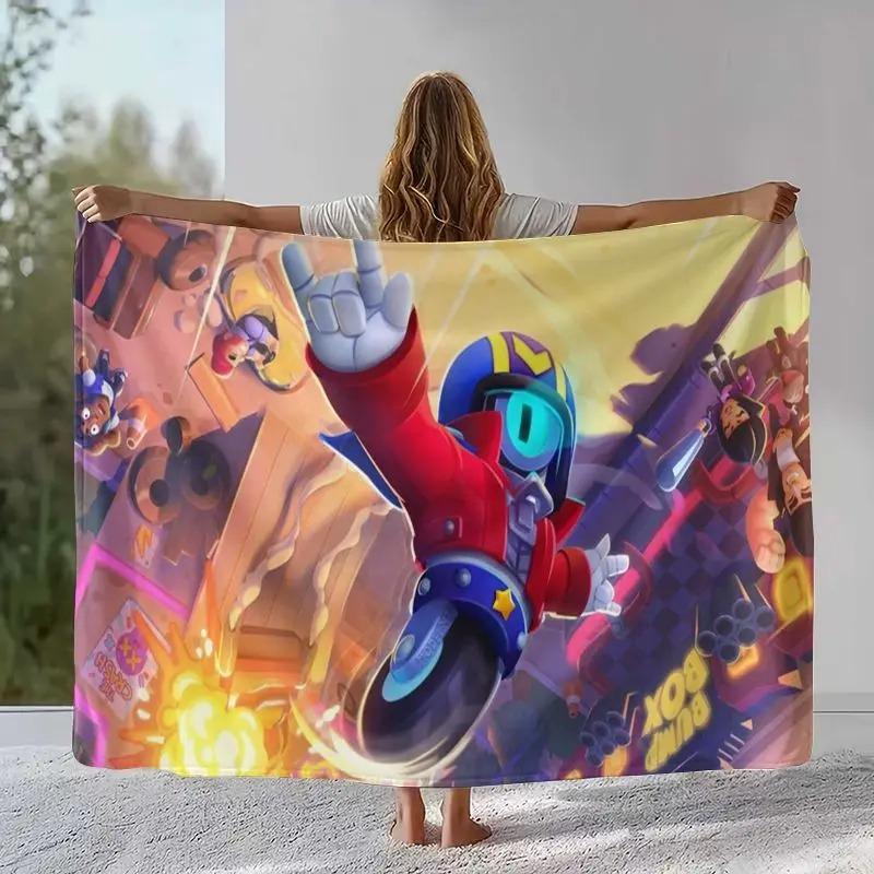 Soft Flannel Blanket B-Brawl Game Super Comfortable Bedding Sofa Cover Home Decor Gift Teen Boys Girls Children