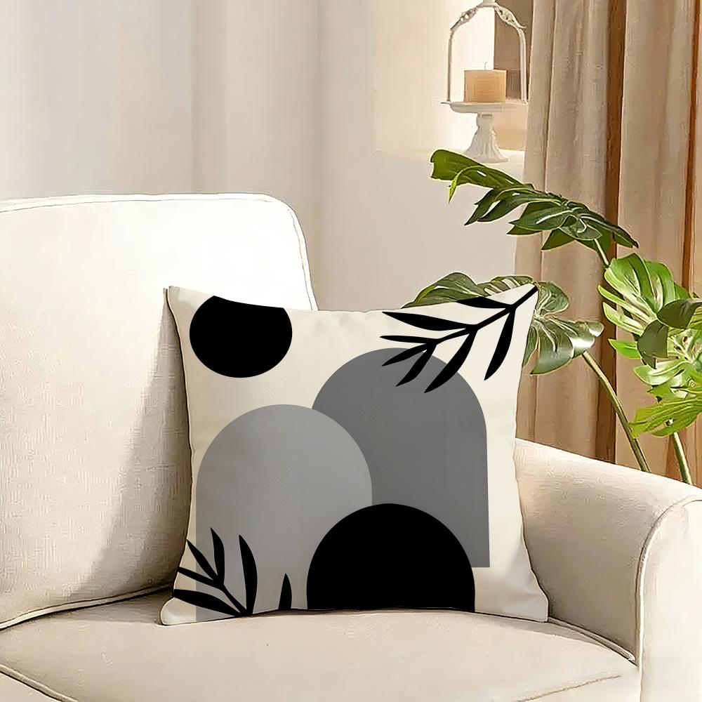 Abstract Geometric  Modern Boho Cushion Cover Reversible Plush Pillow Cover Soft Fluffy  Home Decor for Sofa Bedroom