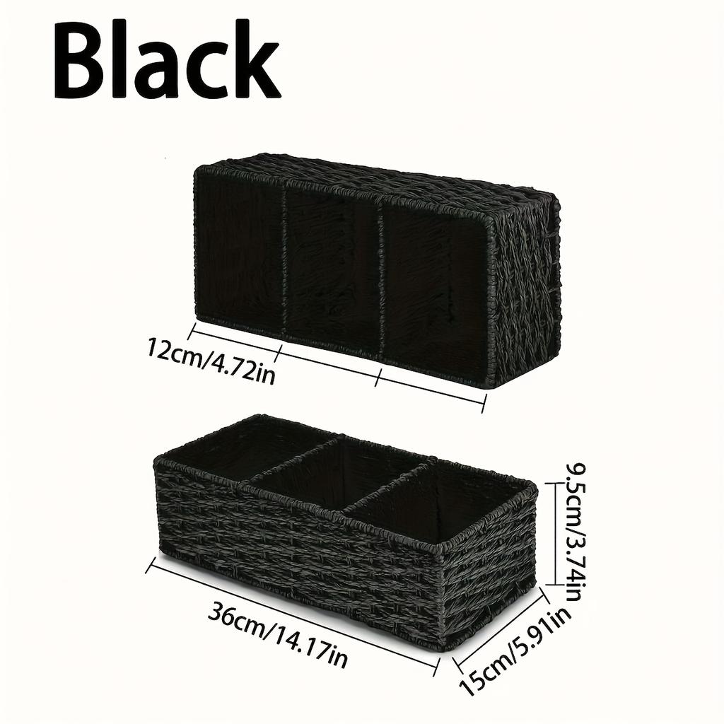 Handmade Paper Rope Storage Box, Toilet Tank Top Tissue Box Rack, Bathroom Storage Basket, Cosmetics Storage, Storage Box