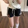 Women's 2026 Color Block High Waist Retro Sports Shorts - Drawstring, Loose, Casual Versatile Hot Pants
