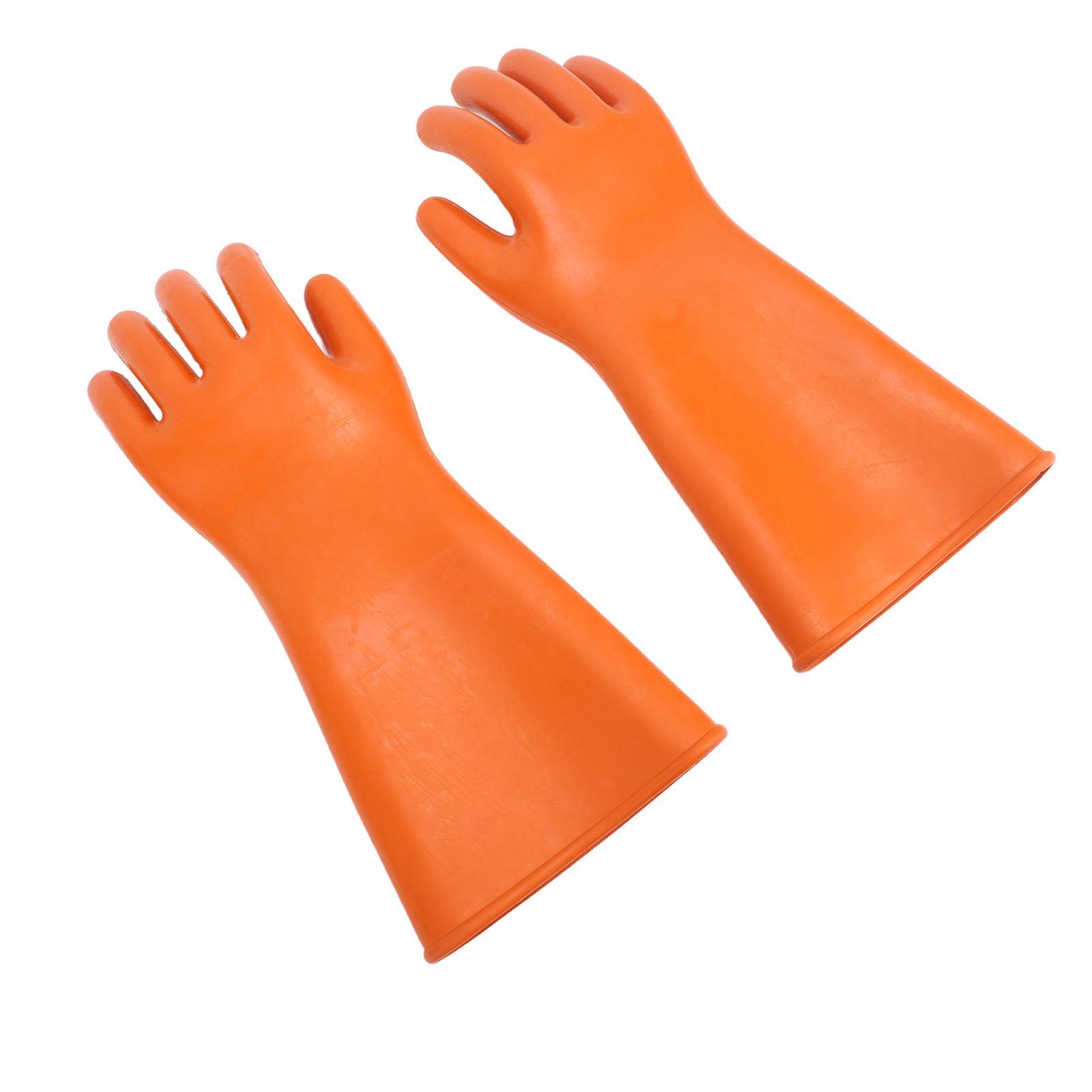 Rubber Gloves 35KV High Voltage Electrical Work Insulating Protection Non Static for Linesmen rubber