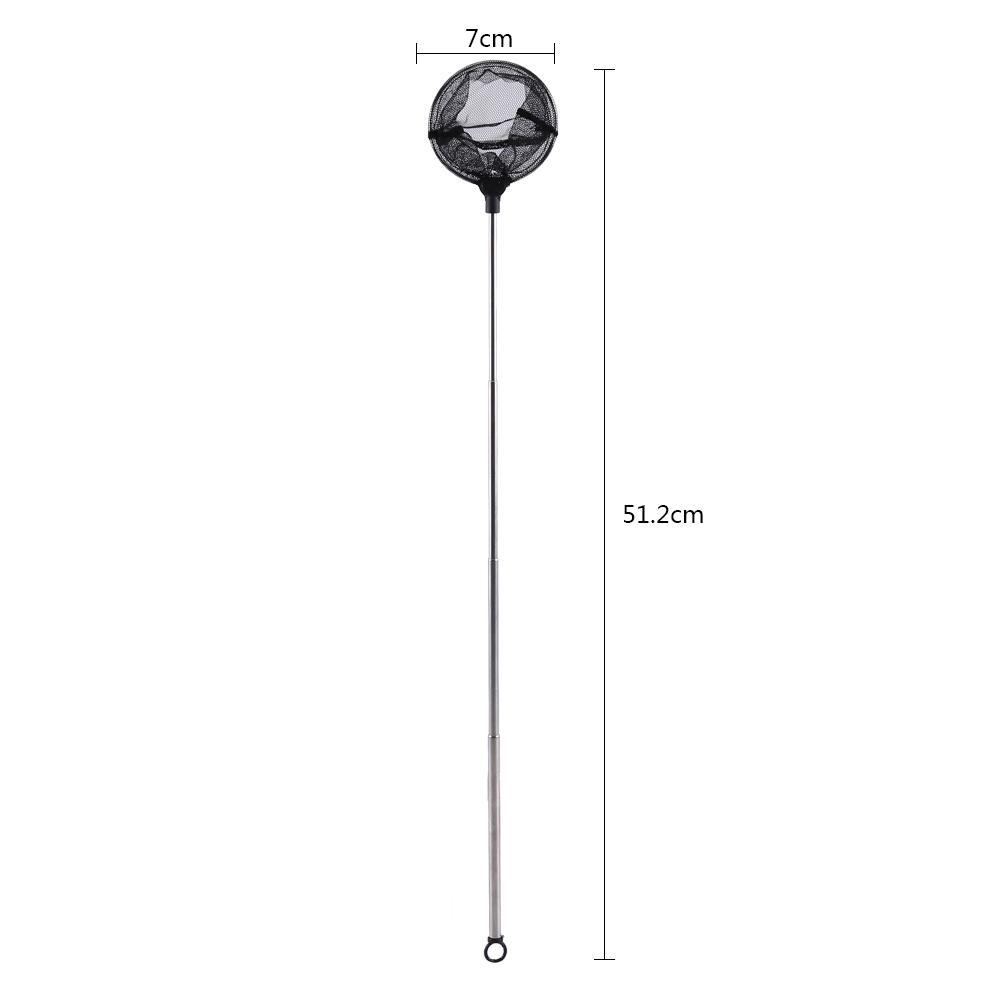 Fish Tank Aquarium Accessories Net Mini Adjustable Telescopic Fishes Shrimps Landing Net Round