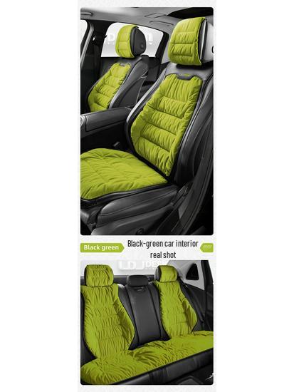 Winter Minimalist Plush Car Seat Cushion - Thickened for Warmth