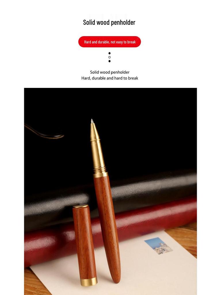 Brass Rosewood Fountain Pen - Custom Engraving Available - Ideal for Office Gifts