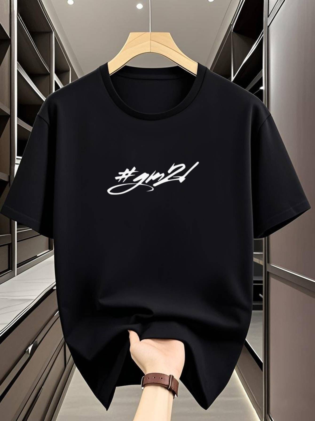 Casual Crew Neck T-shirt -  I m Not Old I m Classic  Graphic Print M