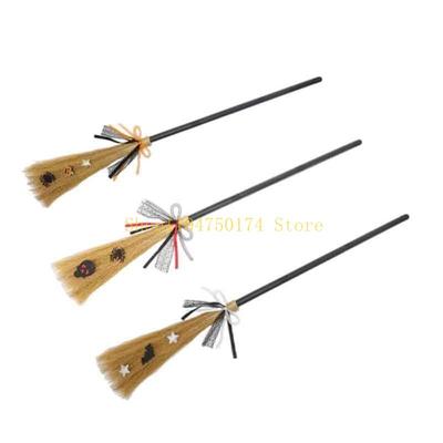 Multifunction Halloween Witch Broomstiscks Household Decorative Ornament Top Sale