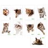 Adhesivo de Inodoro 3D Gato Hámster Perro Lindo Calcomanía de Pared Decoración para Baño Dormitorio