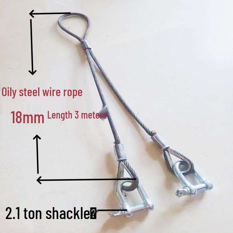 Vinç Bakım Riggingi için Kancalı İki Bacaklı Preslenmiş Tel Halat Sapan