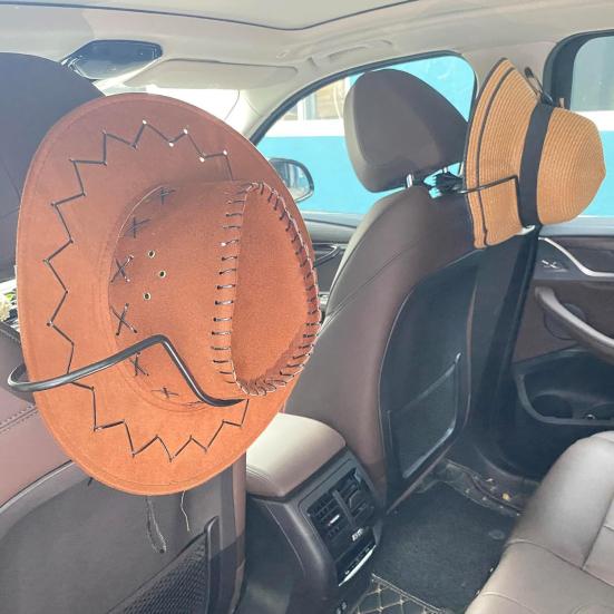 Cowboy Hat Holder for Car SUV Car Seat Hat Holder Protects Hat Shape Travel Hat Hanger for Truck Vehicle Accessory
