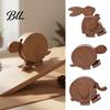 Kids Wooden Animal Toy Handmade Walking Figurine Educational Rabbit Elephant Turtle Creative Play Statue Funny Mechanical Kinetic Sculpture for Girls