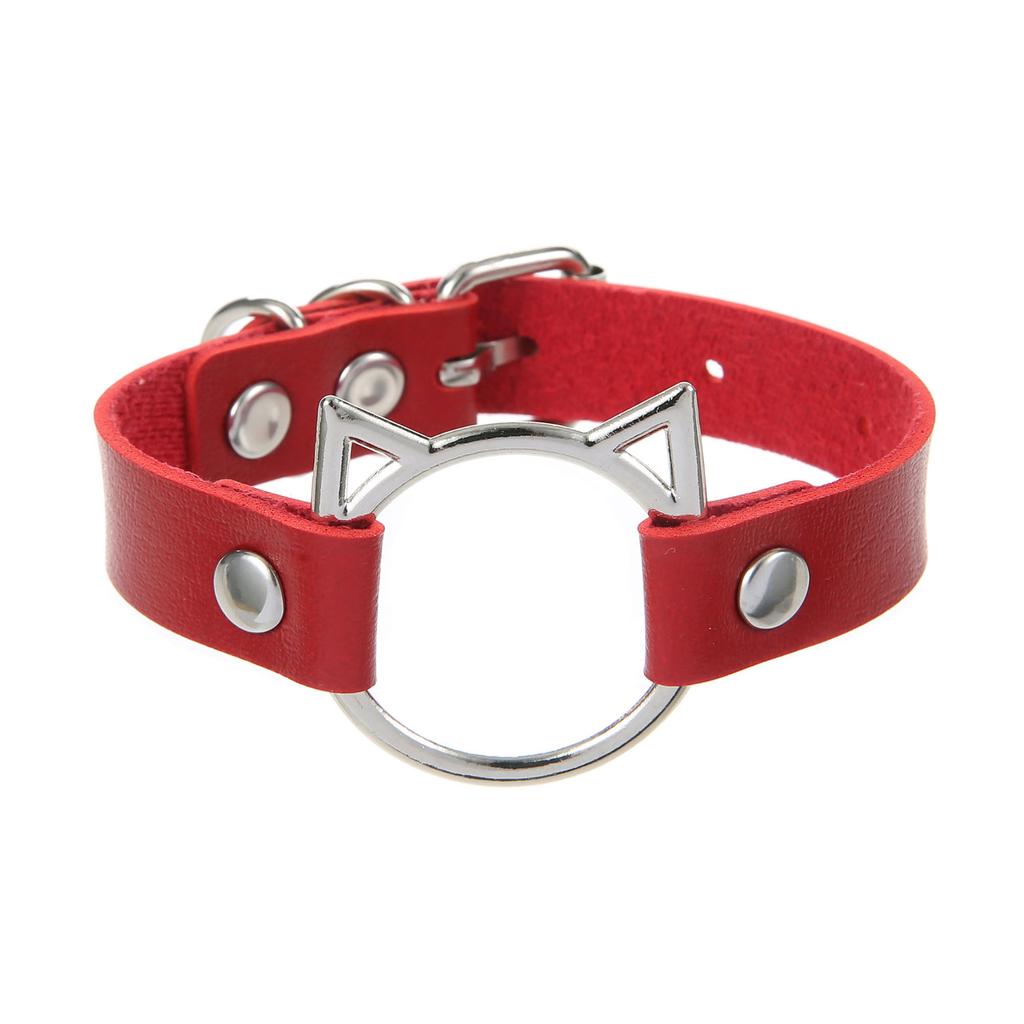DIEZI Rock New Vintage Gothic PU Leather Wrap Bracelet For Women Men Punk Fashion Hip Hop Harajuku Cat Charm Bracelet Jewelry