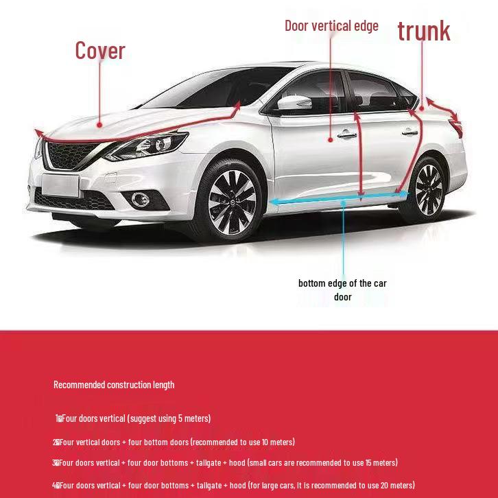 Universal Car Door Edge Protection Strip - Anti-Collision & Scratch-Resistant Rubber Trim