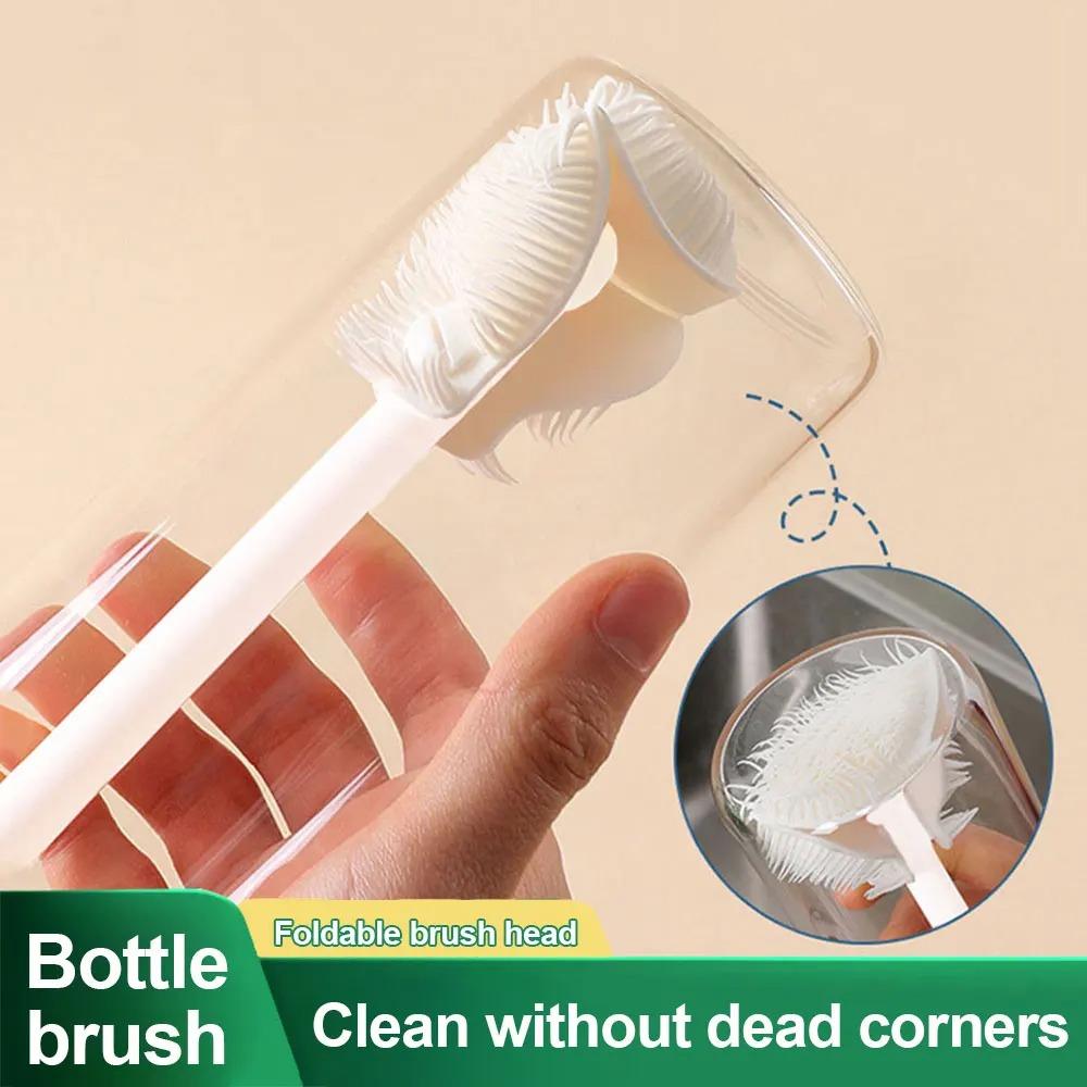 Multi-functional Cup Cleaning Brush Bottle Gap Cleaner Brush Glass Milk Bottles Cleaning Tool