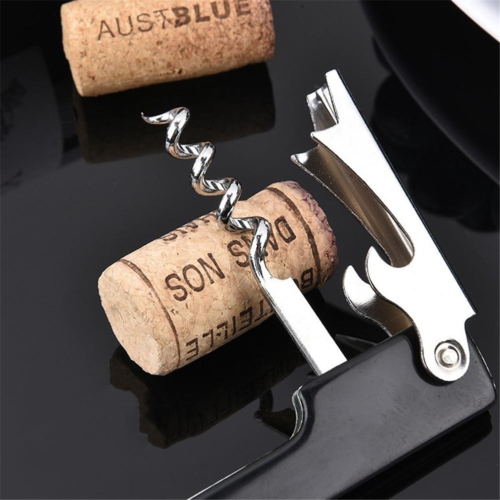 Multi-function Wine  Corkscrew Stainless Steel Wine Bottle Cap Remover Bar Household Accessories
