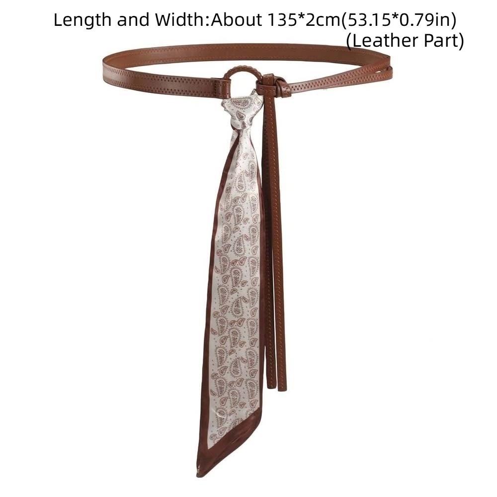 Ethnic Style Cashew Printed Belt Adjustable Bohemian Style Retro Jacquard Waistband Cloth Soft Silk Tie Design Belt Girls