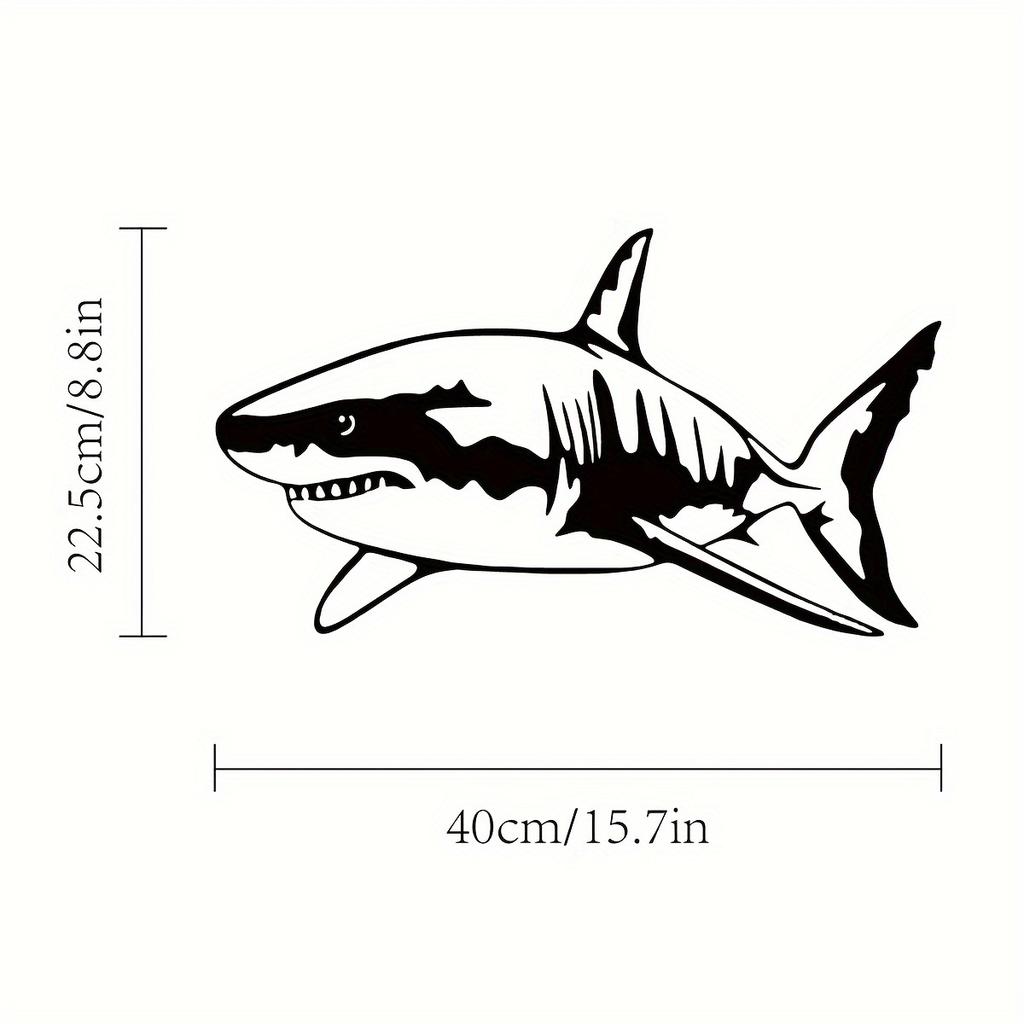 1pc Modern Metal Shark Wall Art Home Decor Bedroom Gift Boyfriend Lover Christmas Halloween New Year