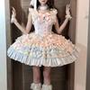 Sweet Lolita Young Girls Lolita Fashion Handmade Couture Frilly Dress Princess Core Women Boutique Wedding Party Costume