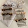 Teeth Acetic Acid Bow Hair Comb Fixed Combs Side Clip Cute Anti Slip Bangs Clip  Student