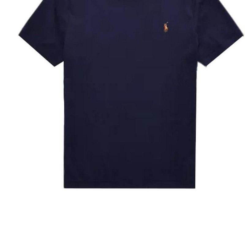 Polo Ralph Lauren Fw22 Solid Logo Slim Fit Short Sleeve T-Shirt Men Tops Navy MNPOTSH1N820101-410