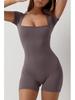 European & American Backless Crisscross Yoga Jumpsuit: Sexy Curvy Fit, Solid Color