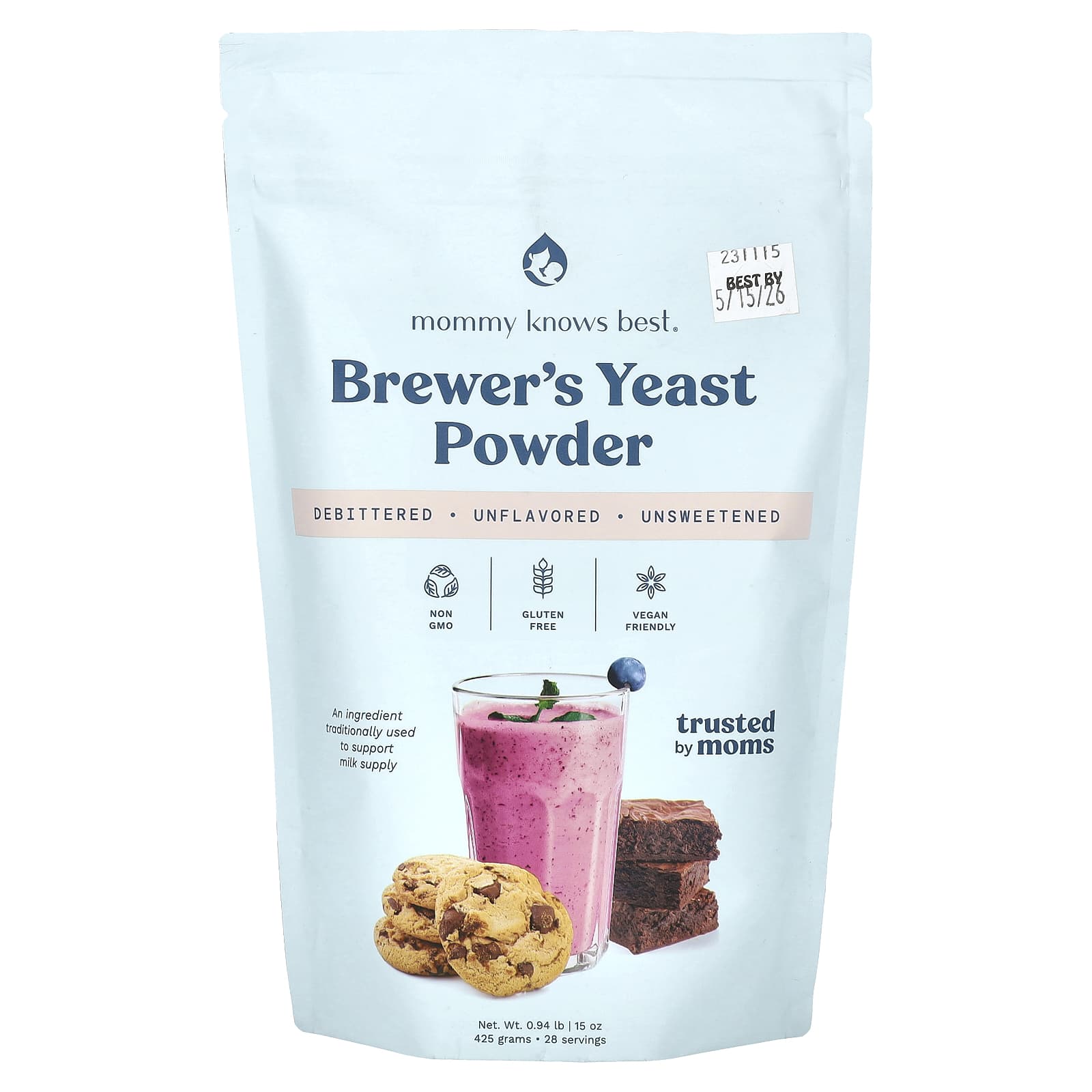 

Brewer s Yeast Powder, Unflavored, 15 Oz (0.94 Lb)