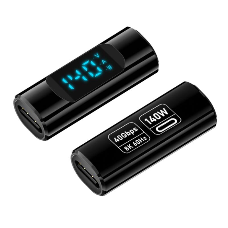 USB C To Type C Adapter 140W Fast Charging and Data Transfer Type C Adapter LED Display For Multiple Electronic Devices