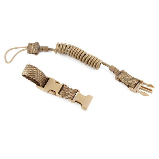 150cm Military Tactical Nylon Elastic Quick Release Pistol Sling Spring Lanyard