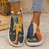 Cute Cat Sneakers Lightweight Comfortable Women's Cute Cat Print Slip-On Sneakers Breathable Mesh Fabric for All-Season Outdoor Shoes