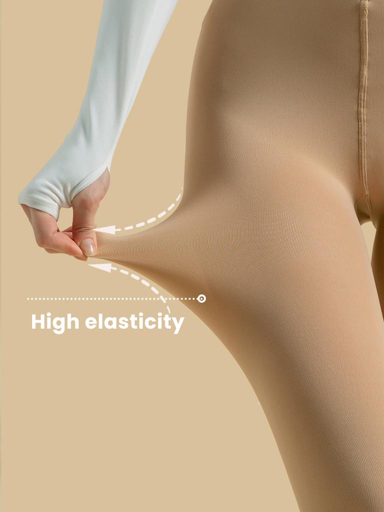 1/2 set of women's opaque fleece warm tight pants, fashionable high elasticity bottom pantyhose
