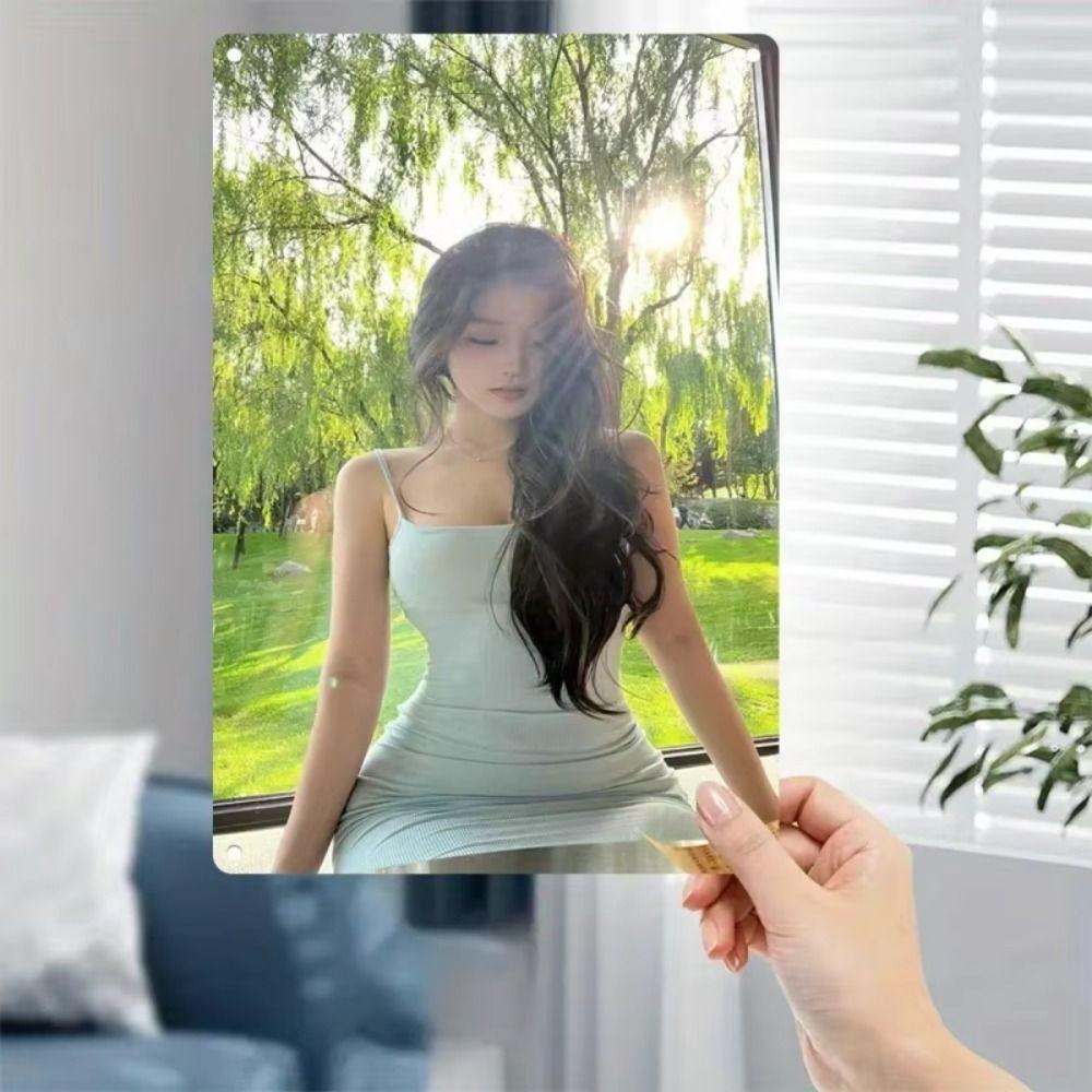 

Винтажная дама в зеленом платье Лес Металлическая табличка Декор для террасы Настенное искусство 20x30 см