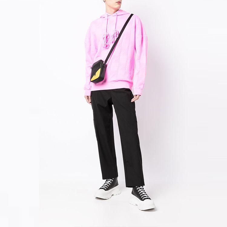 We11done Logo All Over Print Pullover Sweatshirt Unisex sweatshirt Pink WD-TH3-21-581-U-PK