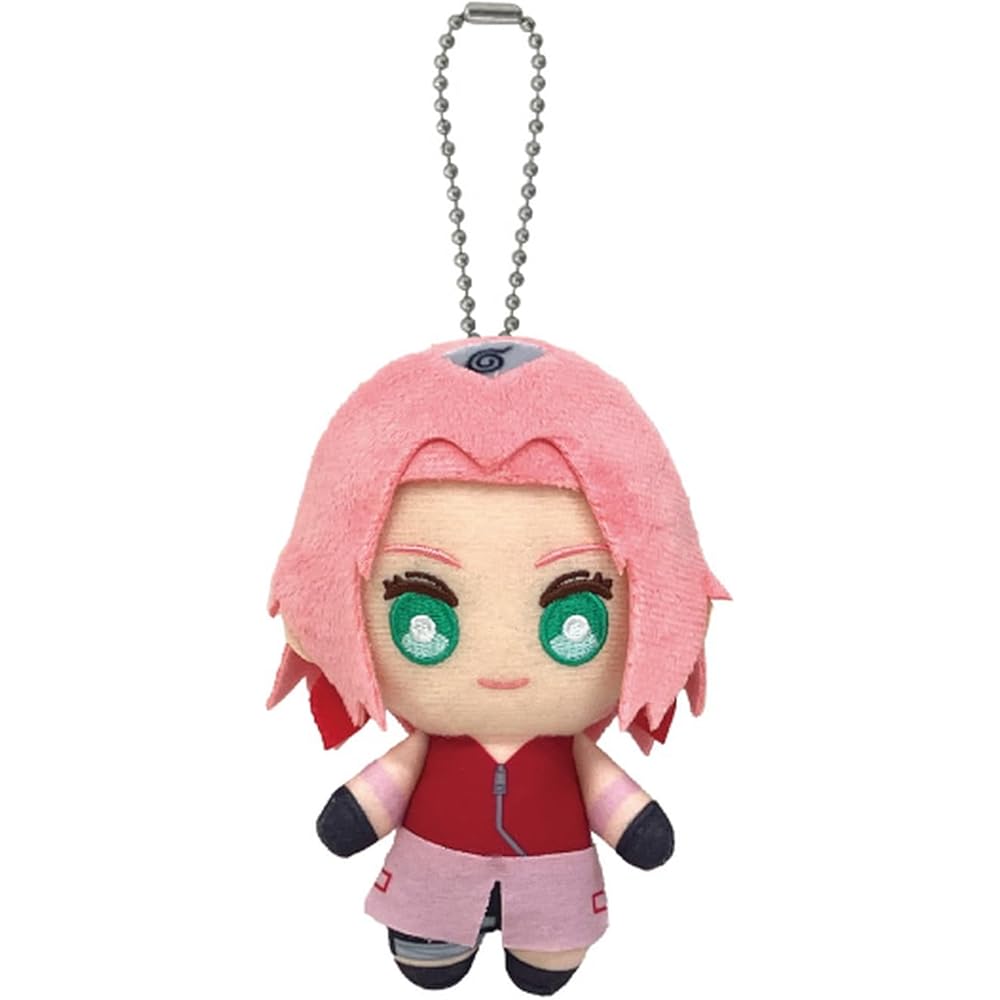 Bandai Namco Nui Naruto Shippuden Sakura Ball Chain Mascot Keychain