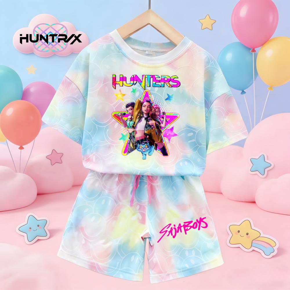 Sommer Neu KPop Dämonenjäger Kawaii Lächeln 3D Druck Kurzarm T-Shirt Mädchen Kinder T-Shirt