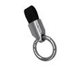 Sophisticated Matte Finish Keychain Genuine Leather Construction Compact Automotive Accessory Unisex Design