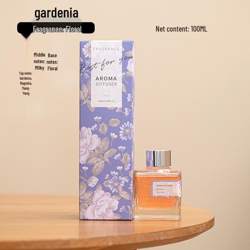 Gardenia Rattan Aromatherapy Essential Oil (100ml) - Flameless Bedroom/Hotel Fragrance Souvenir Gift. 100ml
