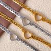 Cold Wind Gold Love Pendant Necklace Clavicle Chain Stainless Steel Gold Plated Personality Versatile Jewelry Women
