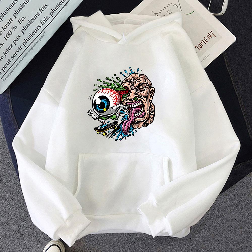 The Eye of Skateboarding Hoodies Male/Female Sweatshirts with Hooded Long Sleeve Casual Kpop Streetwear Mens Coat